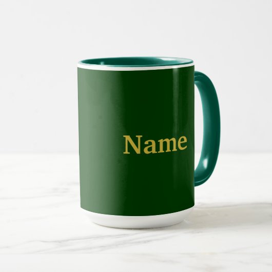 Ajouter Gold Name Green Combo Mug (Devant droit)