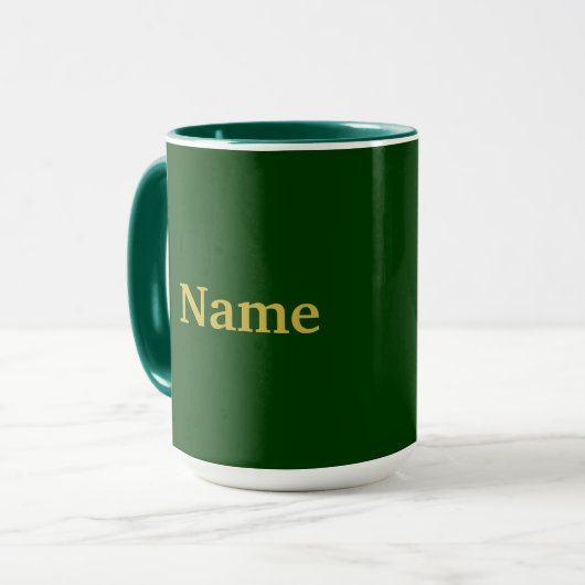 Ajouter Gold Name Green Combo Mug (Devant gauche)