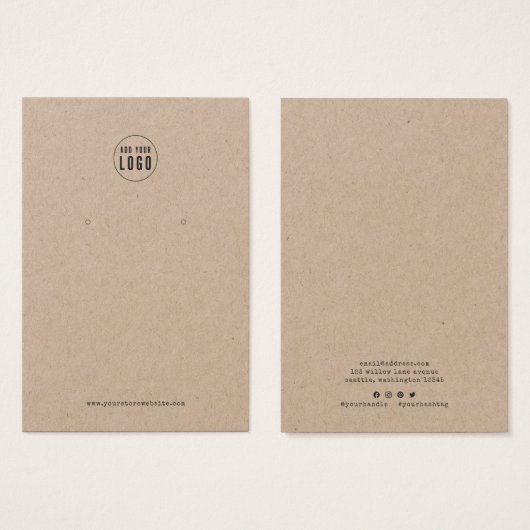 Ajouter la carte d'affichage de l'oreille du scrip (Devant & derrière)