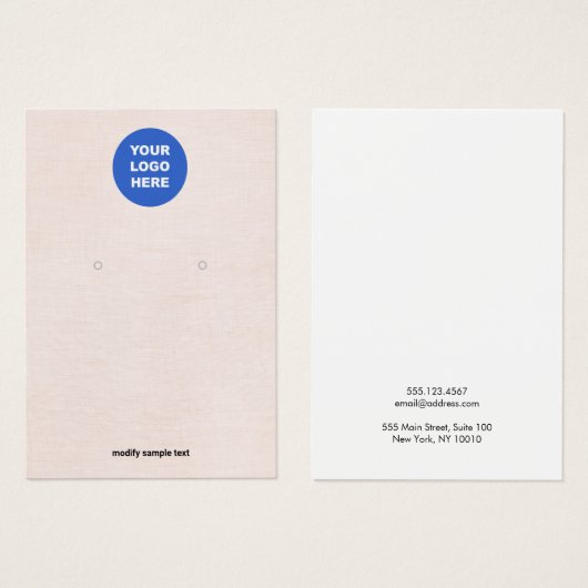 Ajouter la carte d'affichage Logo Rose (Devant & derrière)