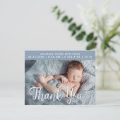 Ajouter la carte de Faire-part de naissance Merci (Debout devant)