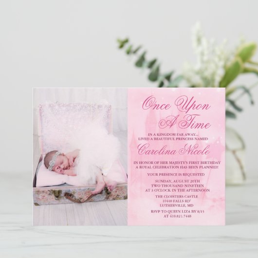 AJOUTER LA PHOTO - Château de Fairytale Invitation (Debout devant)