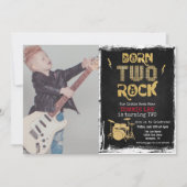 AJOUTER LA PHOTO Deux Roches Invitation Anniversai (Devant)