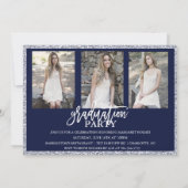 AJOUTER LA PHOTO - Invitation Parties scintillant  (Dos)