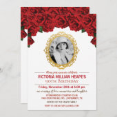 AJOUTER LA PHOTO - Invitation Rose Jalon Anniversa (Devant / Derrière)