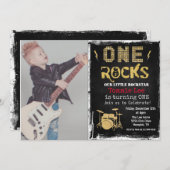 AJOUTER LA PHOTO Rockstar Drumset 1er Invitation a (Devant / Derrière)