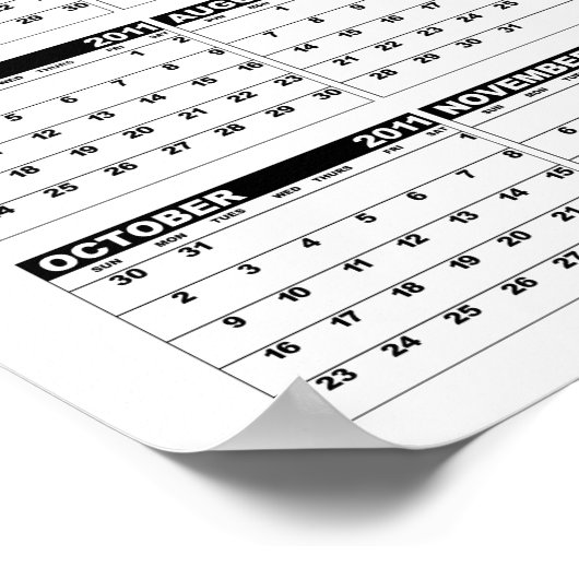 Ajouter le calendrier photo 2011 Poster B (Coin)