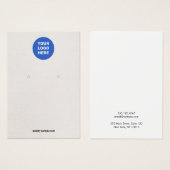 Ajouter le logo Beige Earring Display Card (Devant & derrière)