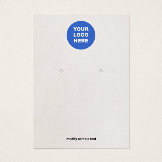 Ajouter le logo Beige Earring Display Card (Devant)