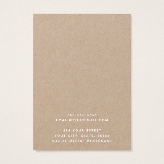 Ajouter le logo bordure blanche Carte d'affichage  (Dos)