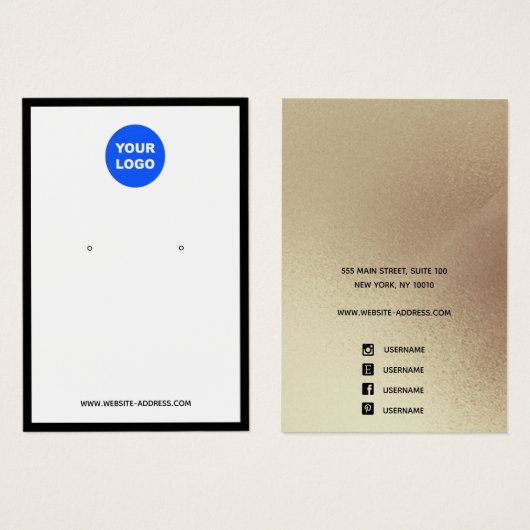 Ajouter le logo Bordure noire Elevage de bijoux d' (Devant & derrière)