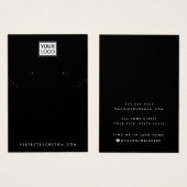 Ajouter le logo collier noir carte d'affichage d'o (Devant & derrière)