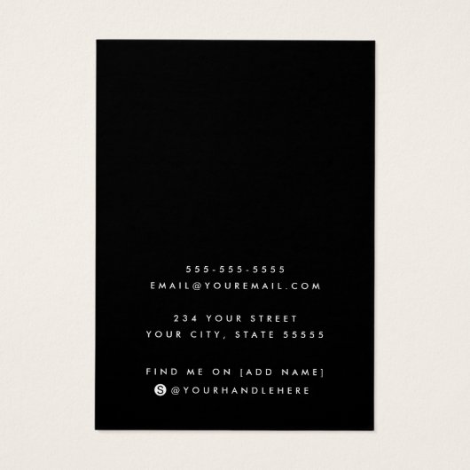 Ajouter le logo collier noir carte d'affichage d'o (Dos)