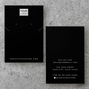 Ajouter le logo collier noir carte d'affichage d'o