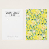 Ajouter le logo Fleurs aquarelles Earrage Cartes d (Devant & derrière)