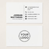 Ajouter le logo icônes de médias sociaux carte de  (Devant & derrière)