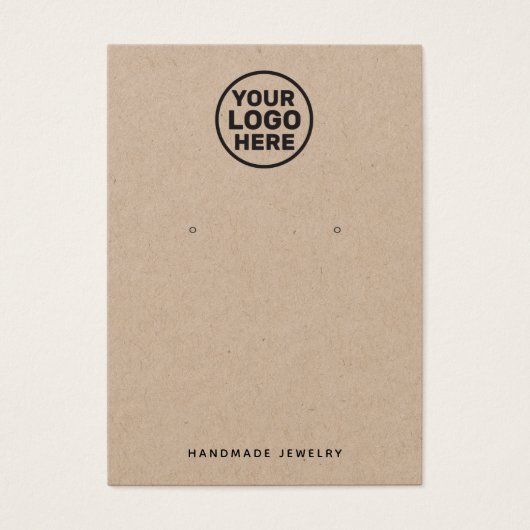 Ajouter le logo Kraft Earring Display Holder Code  (Devant)