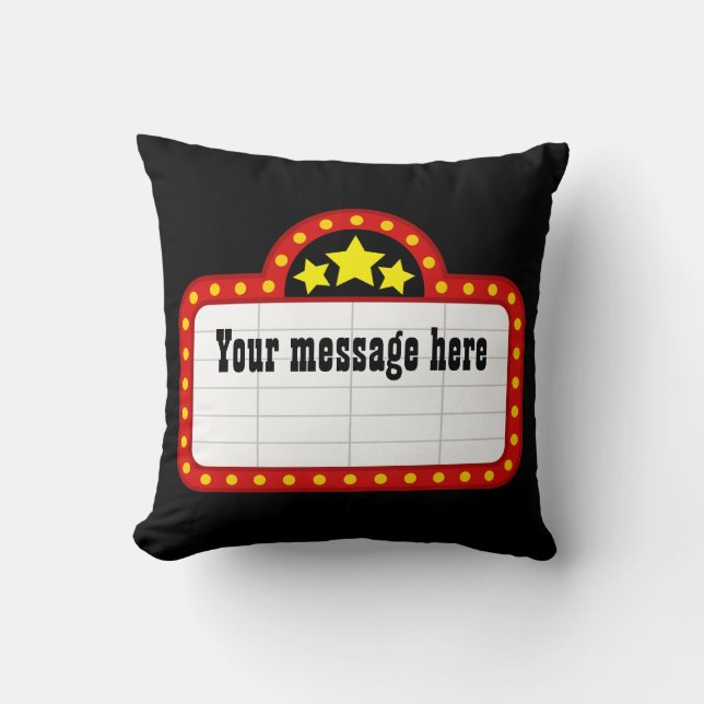 ajouter le message coussin de décor de cinéma (Recto)