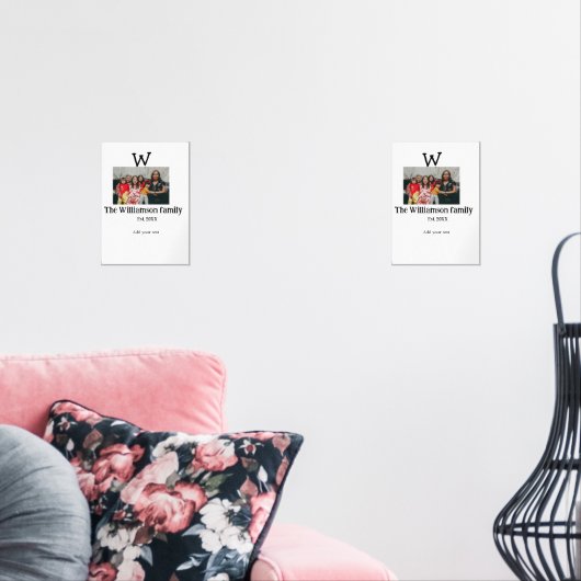 Ajouter le nom de famille photo année rustique Réu (Salon)