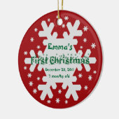 Ajouter le nom de votre enfant 1er ornement de Noë (Gauche)