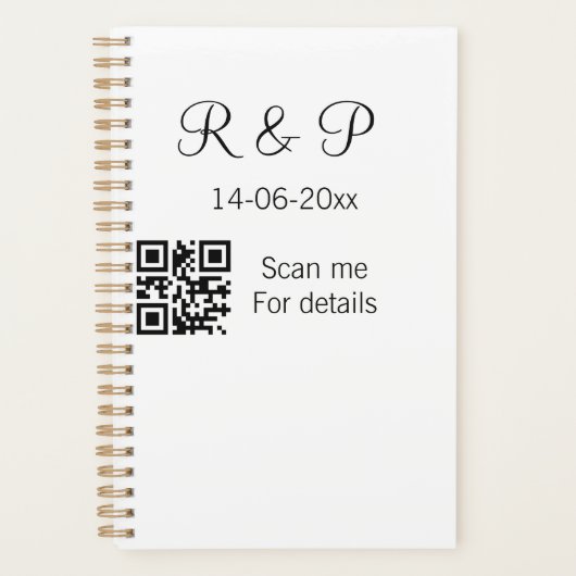 Ajouter le nom du couple date année QR code ici ma (Devant)