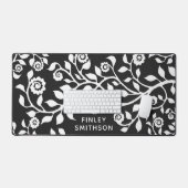 Ajouter le nom Floral Swirls Bold Boho noir et bla (Clavier et souris)