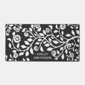 Ajouter le nom Floral Swirls Bold Boho noir et bla (Recto)