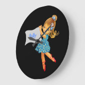 Ajouter le nom Flower Horloge fée, girly joli blue (Angle)