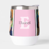 Ajouter le nom initial 2 photos rose (Gauche)