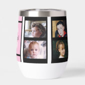 Ajouter le nom initial 8 photos rose et noir (Arrière)