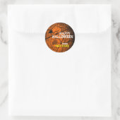 Ajouter le nom Spider Web Halloween Sticker Orange (Sac)