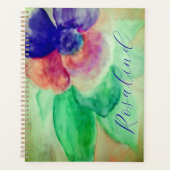 Ajouter le nom Violet Bleu et rose Pastel Floral (Devant)