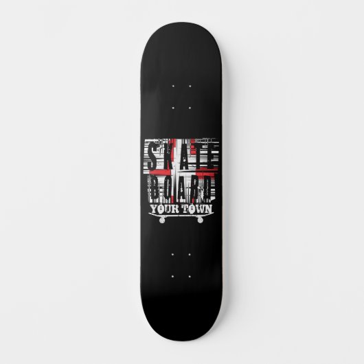 Ajouter le skateboard de ville en noir blanc (Recto)