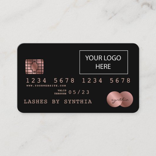 Ajouter le style de votre carte de crédit logo (Devant)