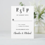 Ajouter les cartes RSVP de réponse du Mariage de n (Debout devant)