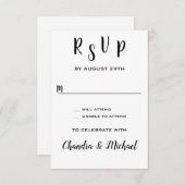 Ajouter les cartes RSVP de réponse du Mariage de n (Devant / Derrière)