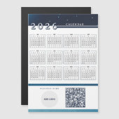 Ajouter Logo 2026 Calendrier Code QR Carte magnéti (Devant / Derrière)