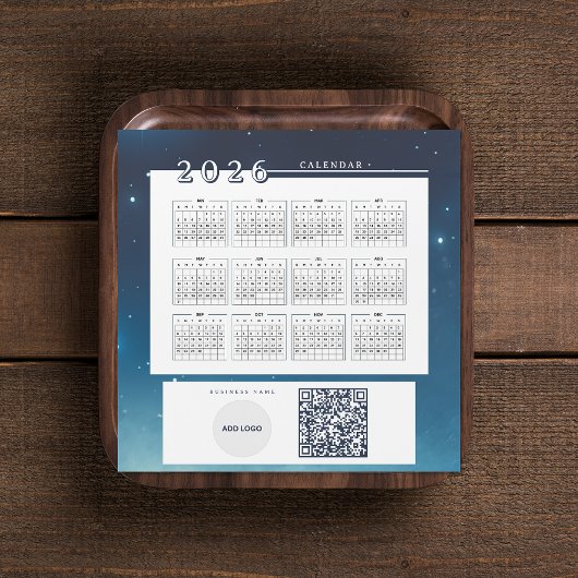 Ajouter Logo 2026 Calendrier Code QR Carte magnéti