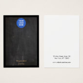 Ajouter Logo Black Rustic Earring Carte d'affichag (Devant & derrière)