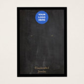 Ajouter Logo Black Rustic Earring Carte d'affichag (Devant)