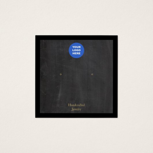 Ajouter Logo Black Rustic Earring Carte d'affichag (Devant)