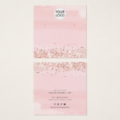 Ajouter Logo Blush Pink Bijoux d'oreille carte d'a (Devant & derrière)