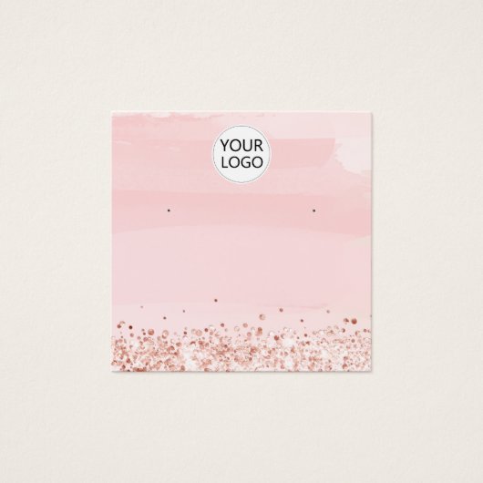 Ajouter Logo Blush Pink Bijoux d'oreille carte d'a (Devant)