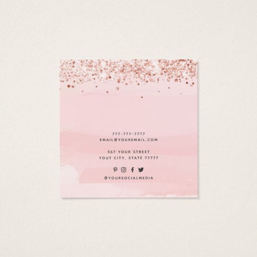 Ajouter Logo Blush Pink Bijoux d'oreille carte d'a (Dos)