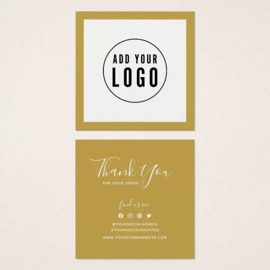 Ajouter Logo Bordure modifiable Merci social Inser (Devant & derrière)