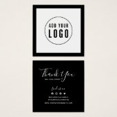 Ajouter Logo Bordure modifiable Merci social Inser (Devant & derrière)