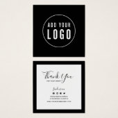 Ajouter Logo Bordure modifiable Merci social Inser (Devant & derrière)