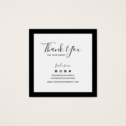 Ajouter Logo Bordure modifiable Merci social Inser (Dos)