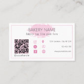 Ajouter Logo Carte de visite boulangerie rose (Dos)