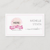 Ajouter Logo Carte de visite boulangerie rose (Devant)